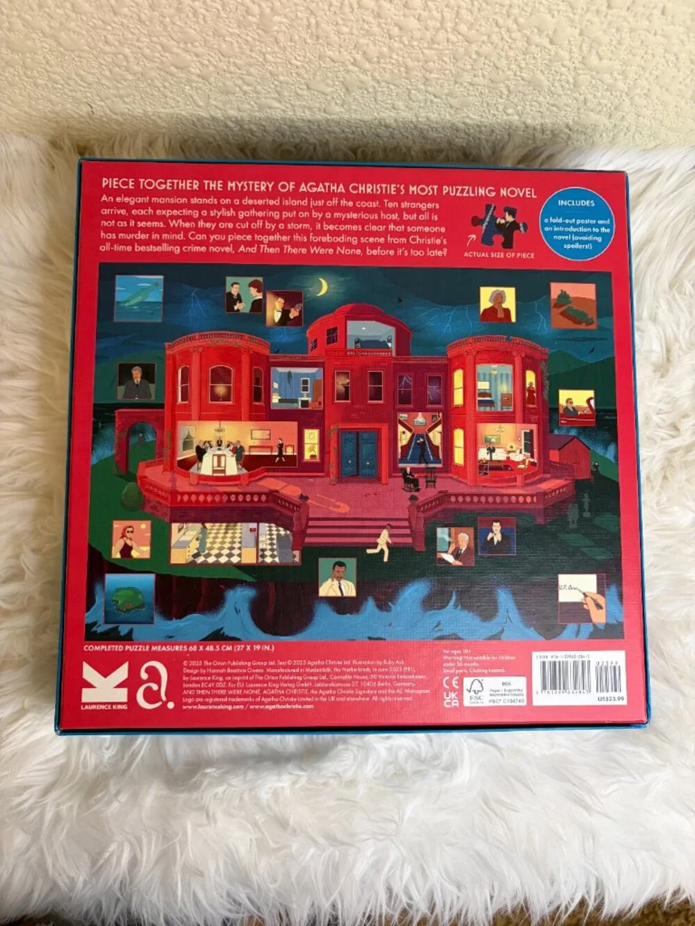 Agatha Christie And Then There Were None 1000 Piece Mystery Jigsaw Puzzle NWT